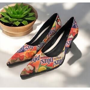 Pazzo fruit candy‎ wrapper advertisement heels Made in Brazil women’s 8.5 Narrow